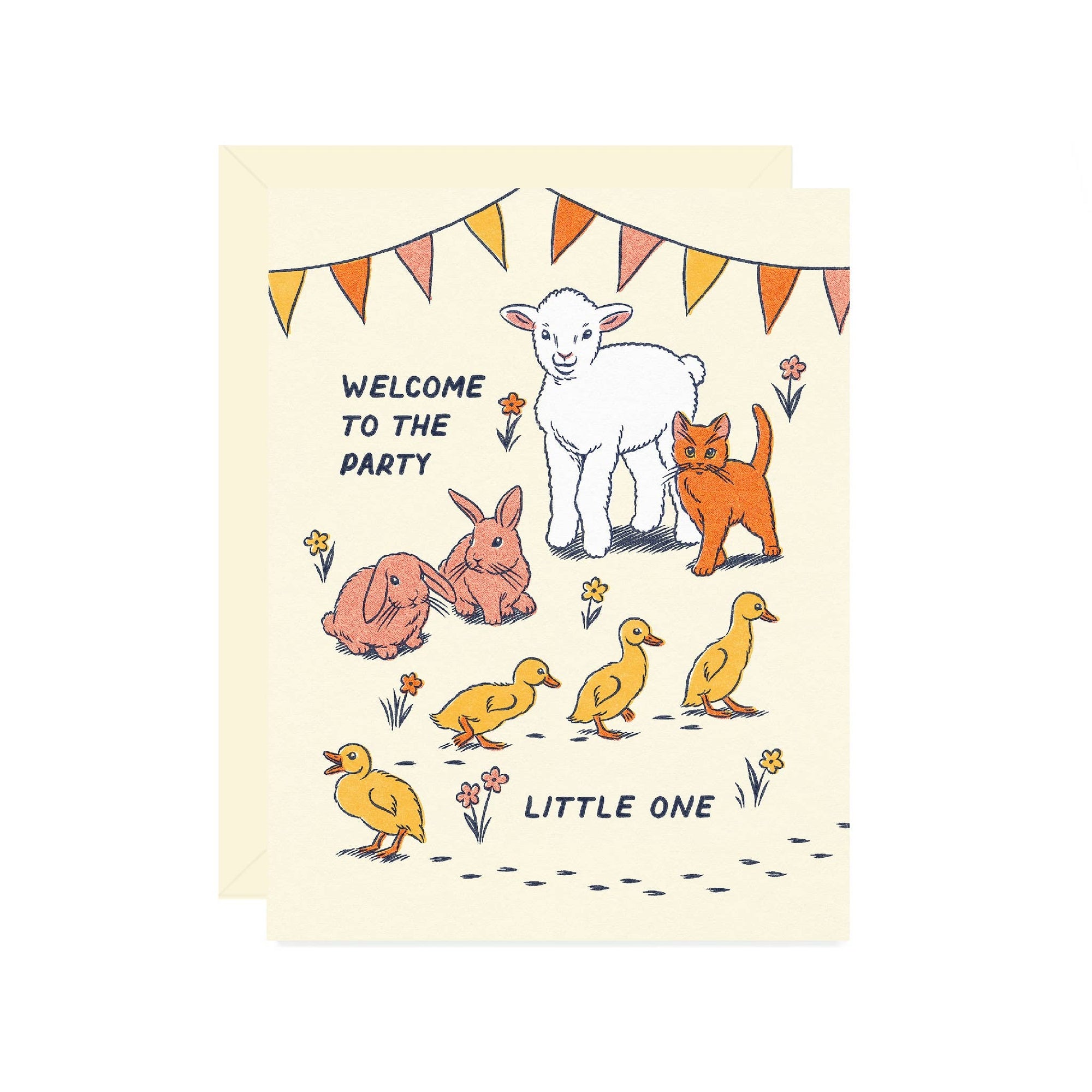 Farm Party Baby Card