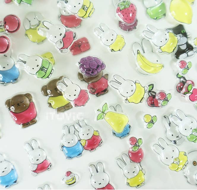 Miffy Puffy Stickers, Shiny