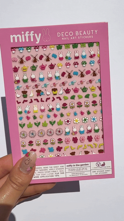Nail Art Sticker, Miffy in a Garden