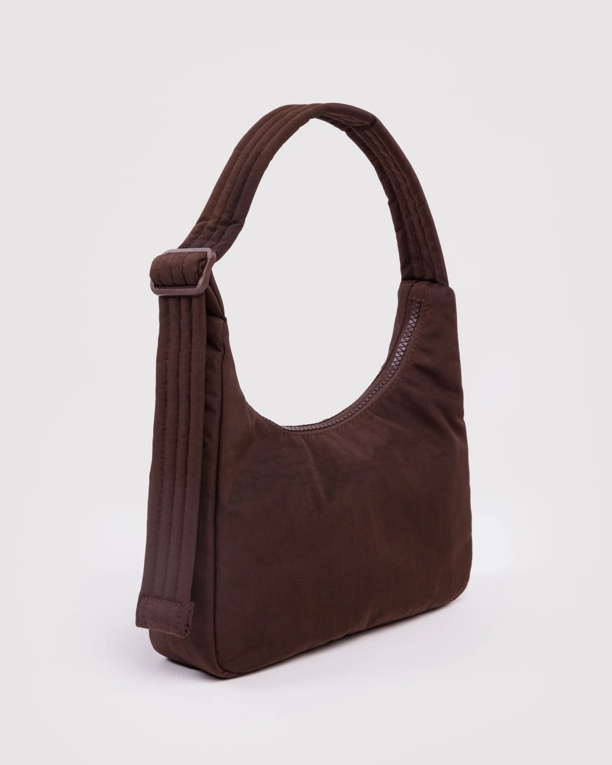 Mini Nylon Shoulder Bag, Coffee