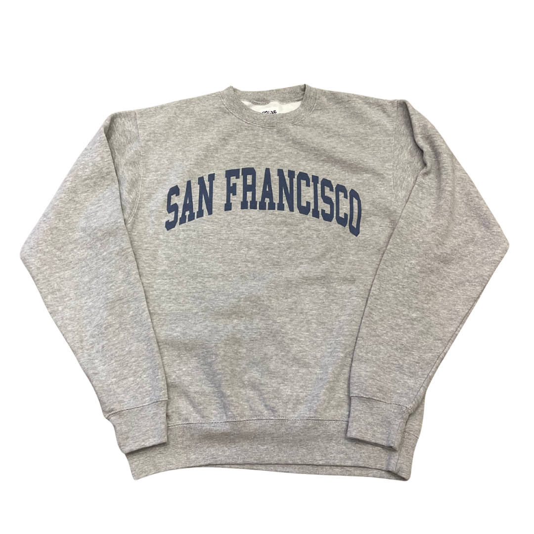 San Francisco Sweatshirt, Light Heather Grey/Navy
