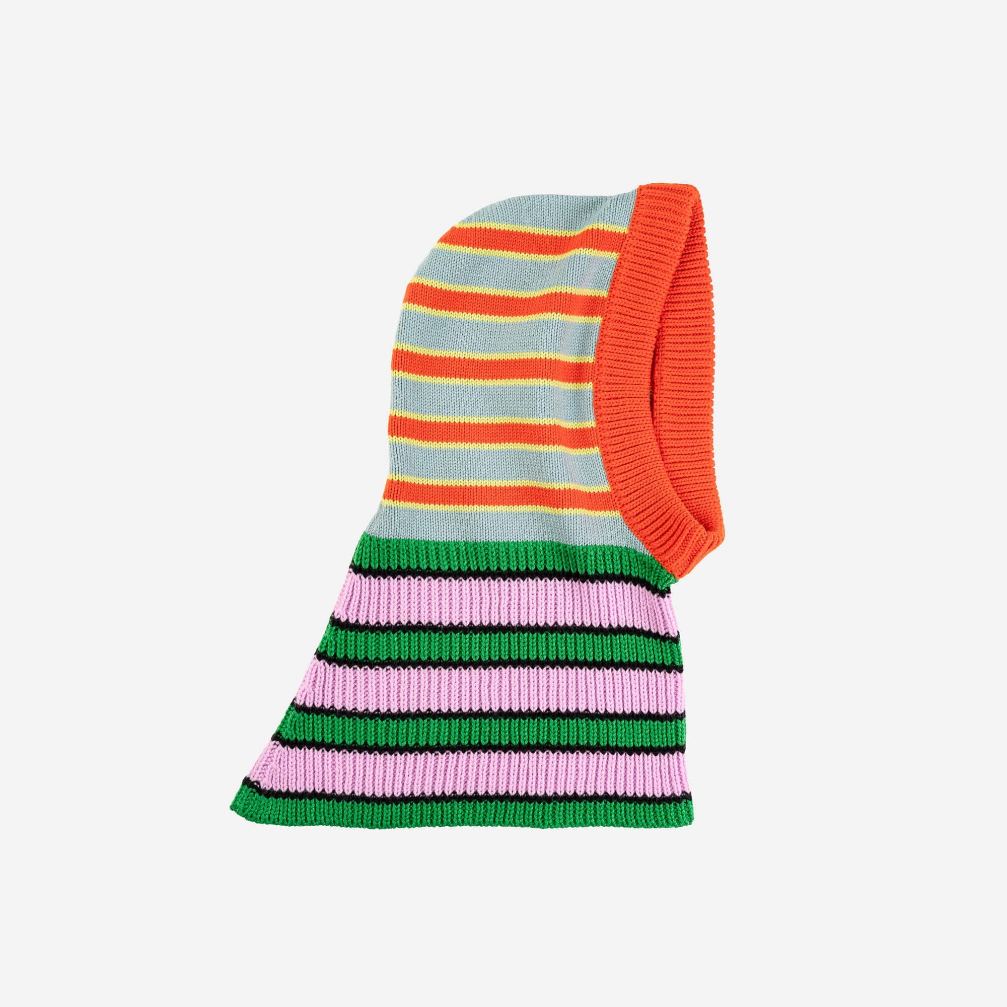 Striped Balaclava, Peach Cobalt