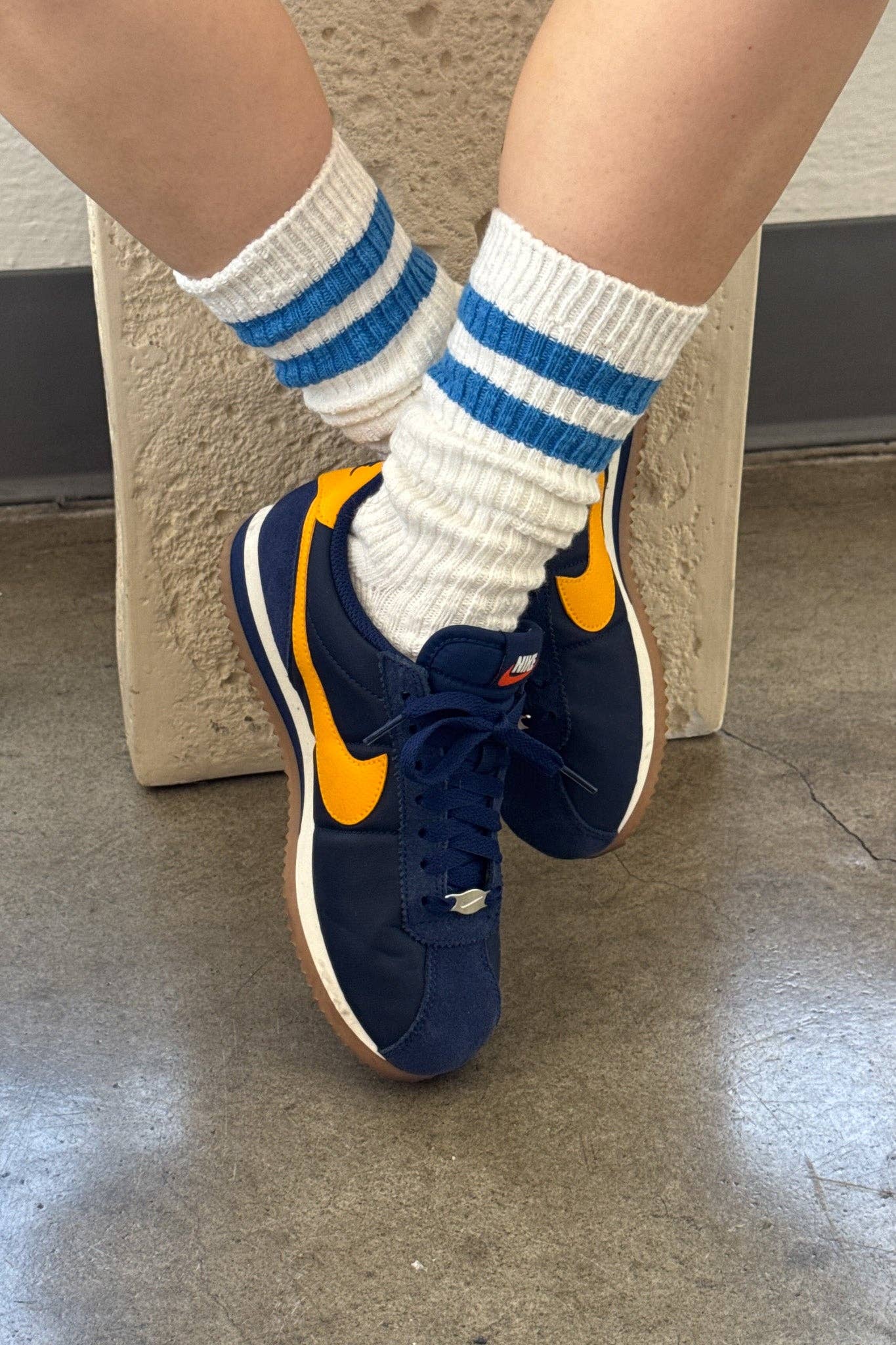 Cottage Varsity Socks, White Varsity