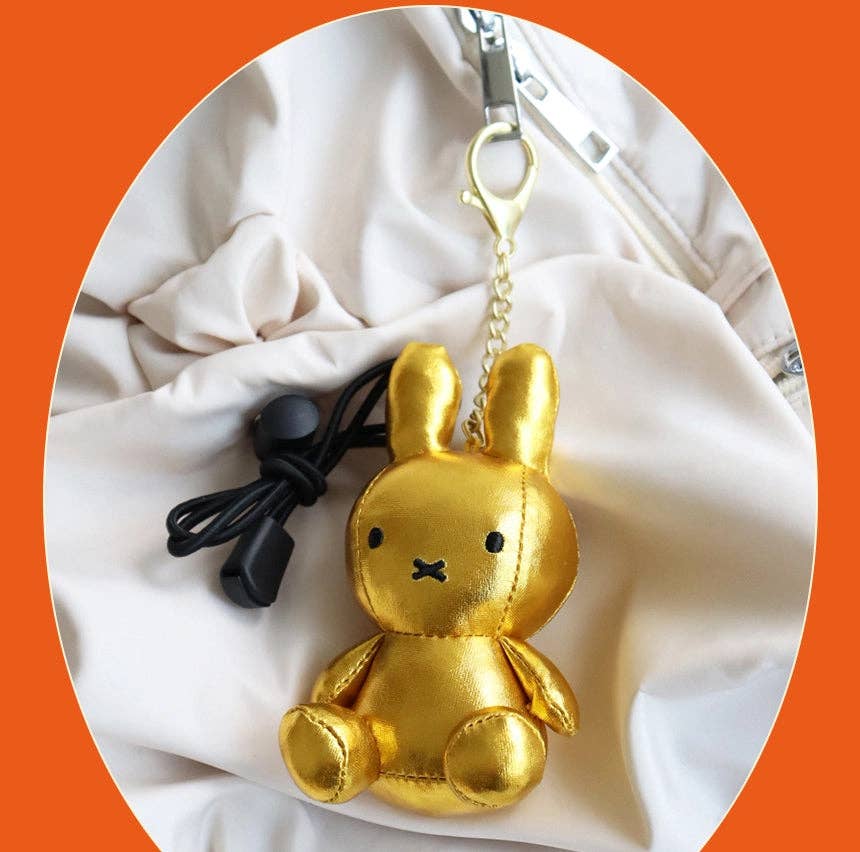 Miffy Plush Keychain, Gold