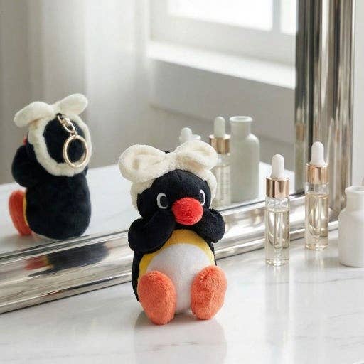 Pingu Headband Plush Keychain Bag Charm