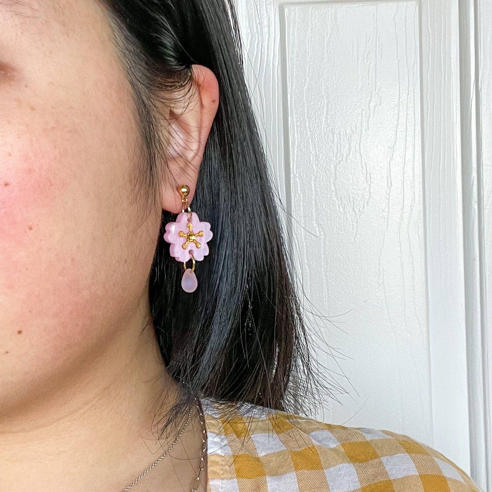 Mismatch Cherry Blossom Earrings