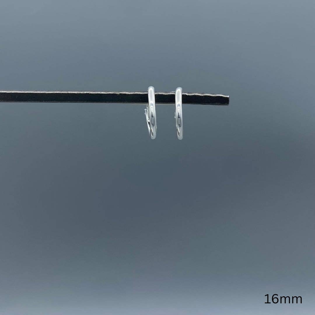 Sterling Silver Endless Hoops, 20mm