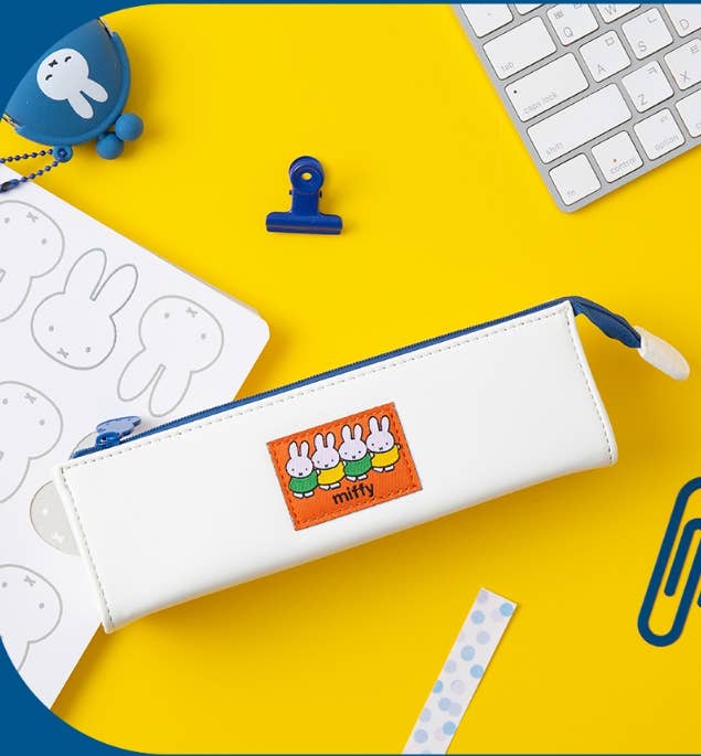Miffy Patch Pencil Pouch Case, White
