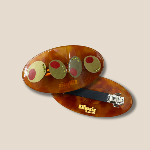 Sparkling Olives Barrette