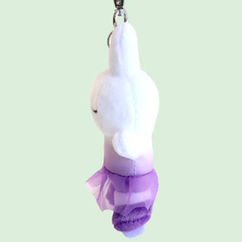 Miffy Figure Skater Keychain, Purple