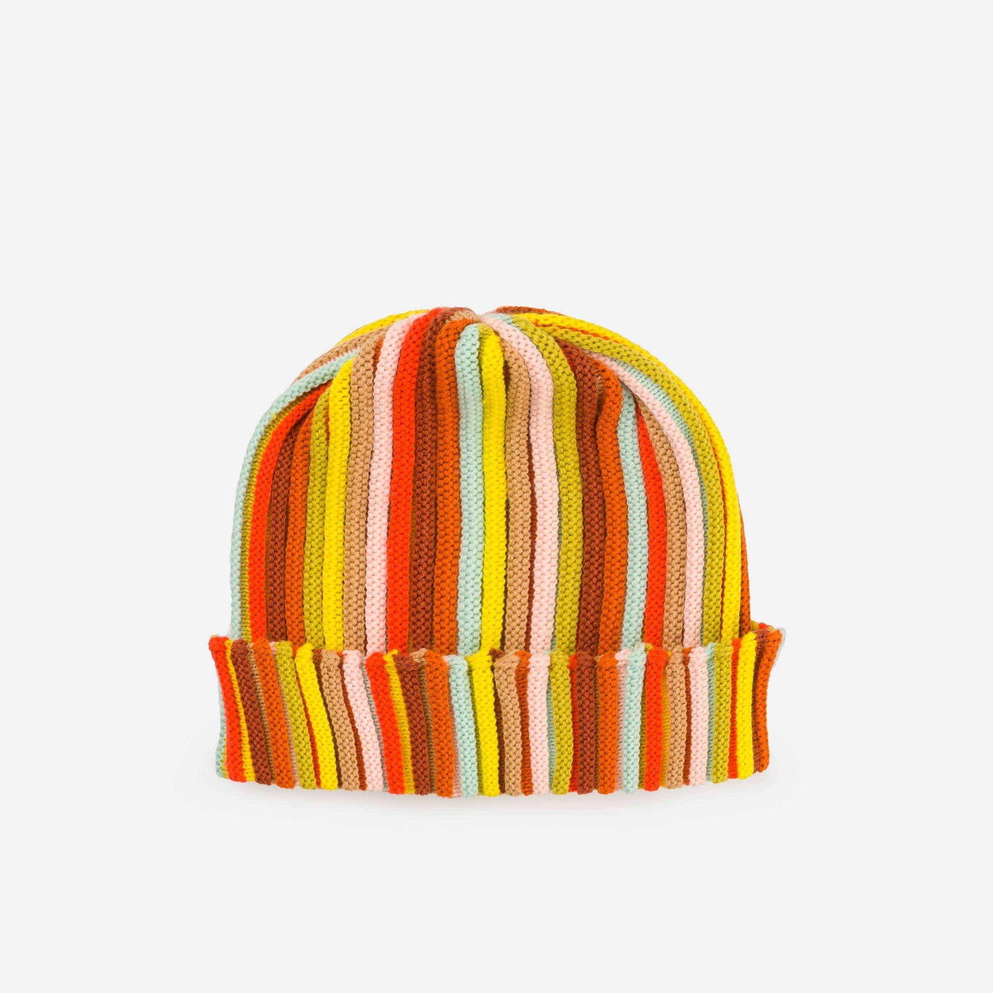 Circus Stripe Beanie, Rainbow