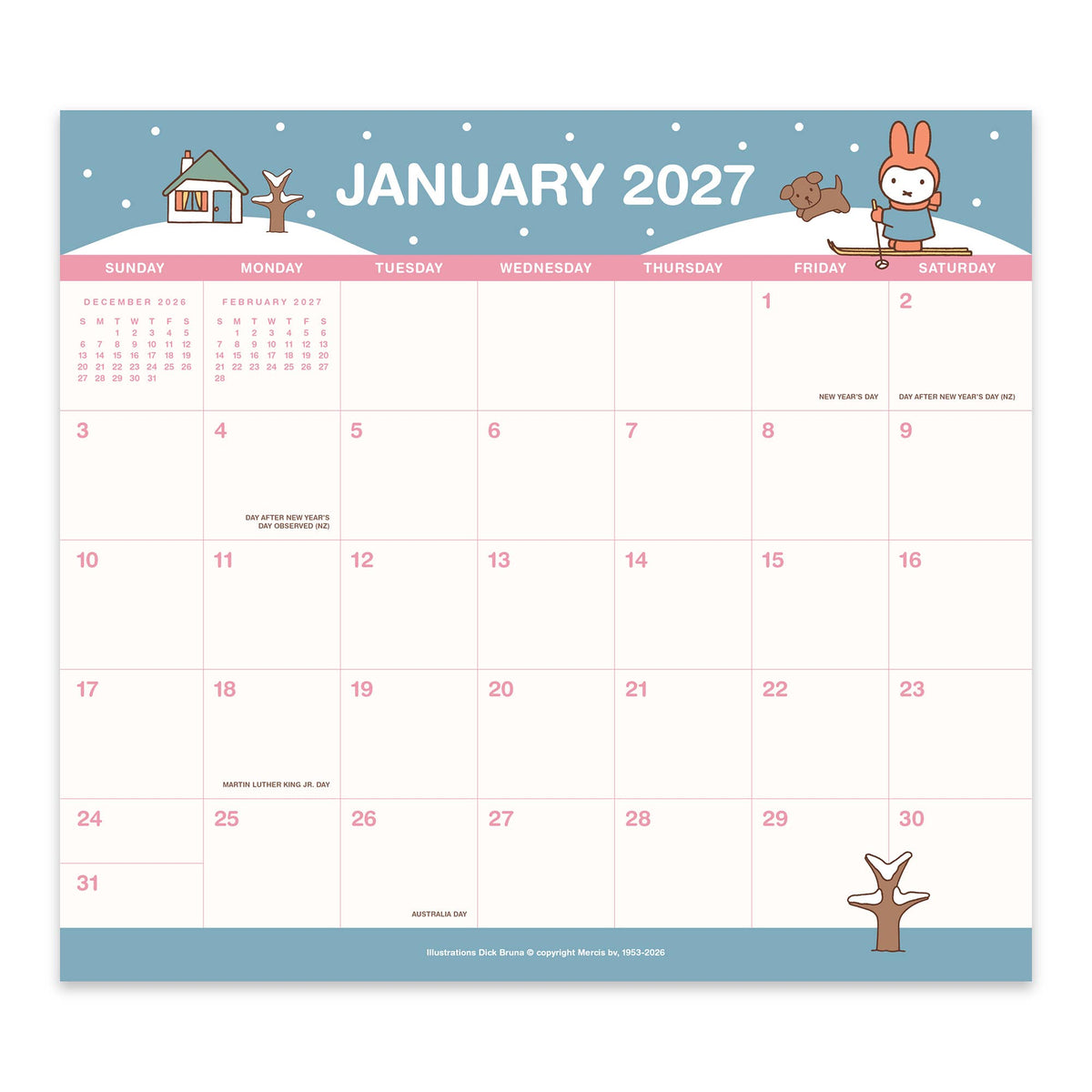 2027 Miffy A Year in Color Magnetic Monthly Pad