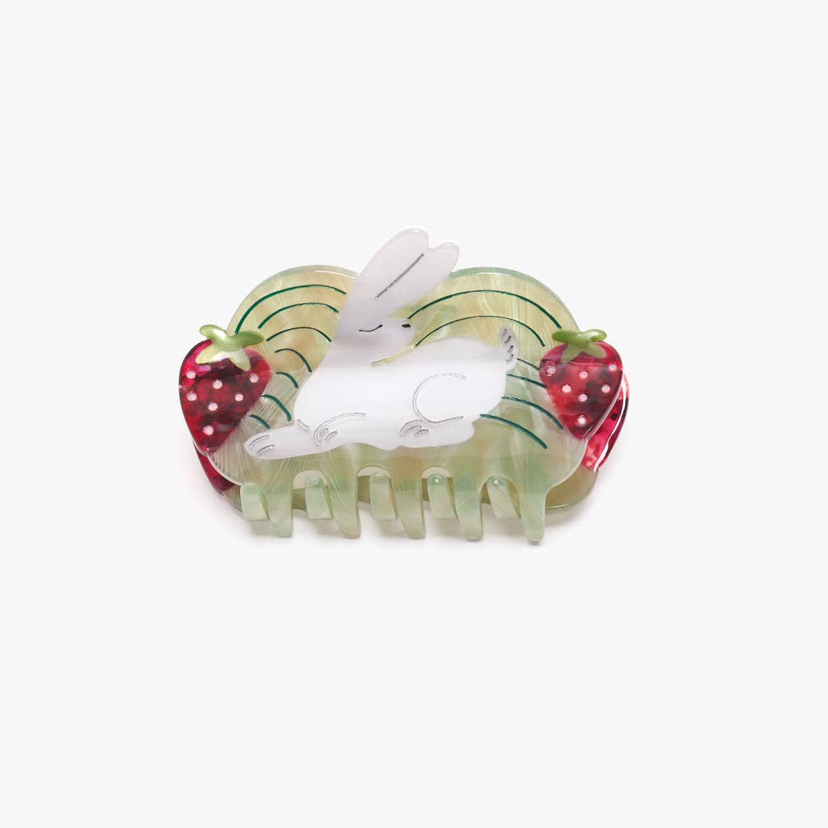 Strawberry Fields White Rabbit Hair Claw