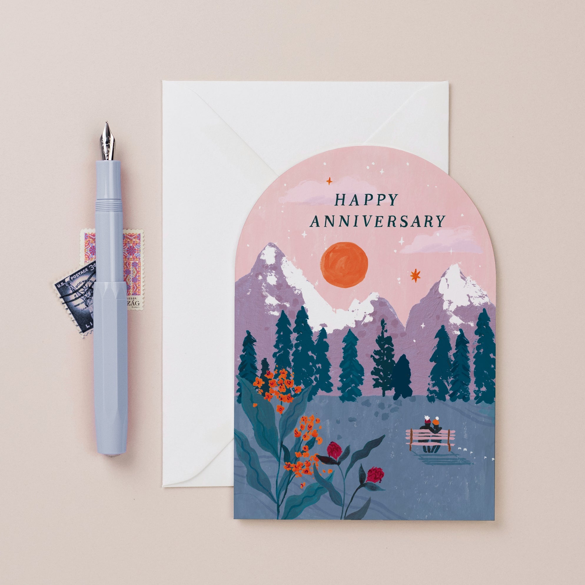 Anniversary Sunset Card