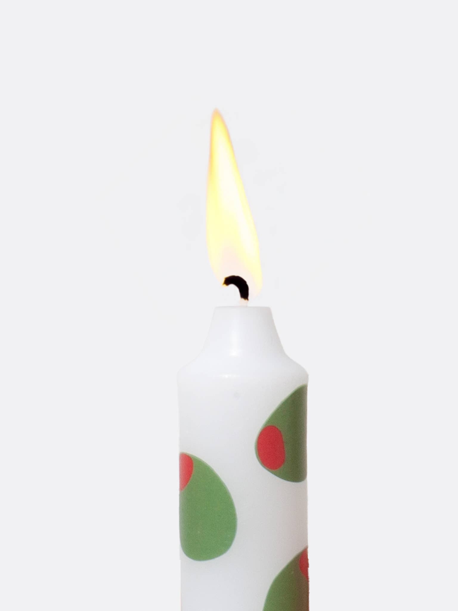 Olive Taper Candles, Set of 2