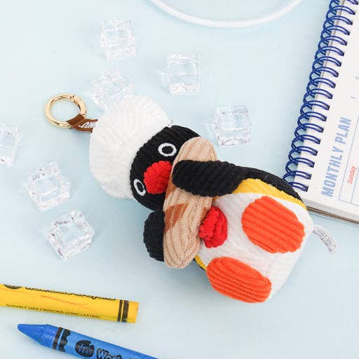 Pingu Baguette Bakery Plush Bag Charm