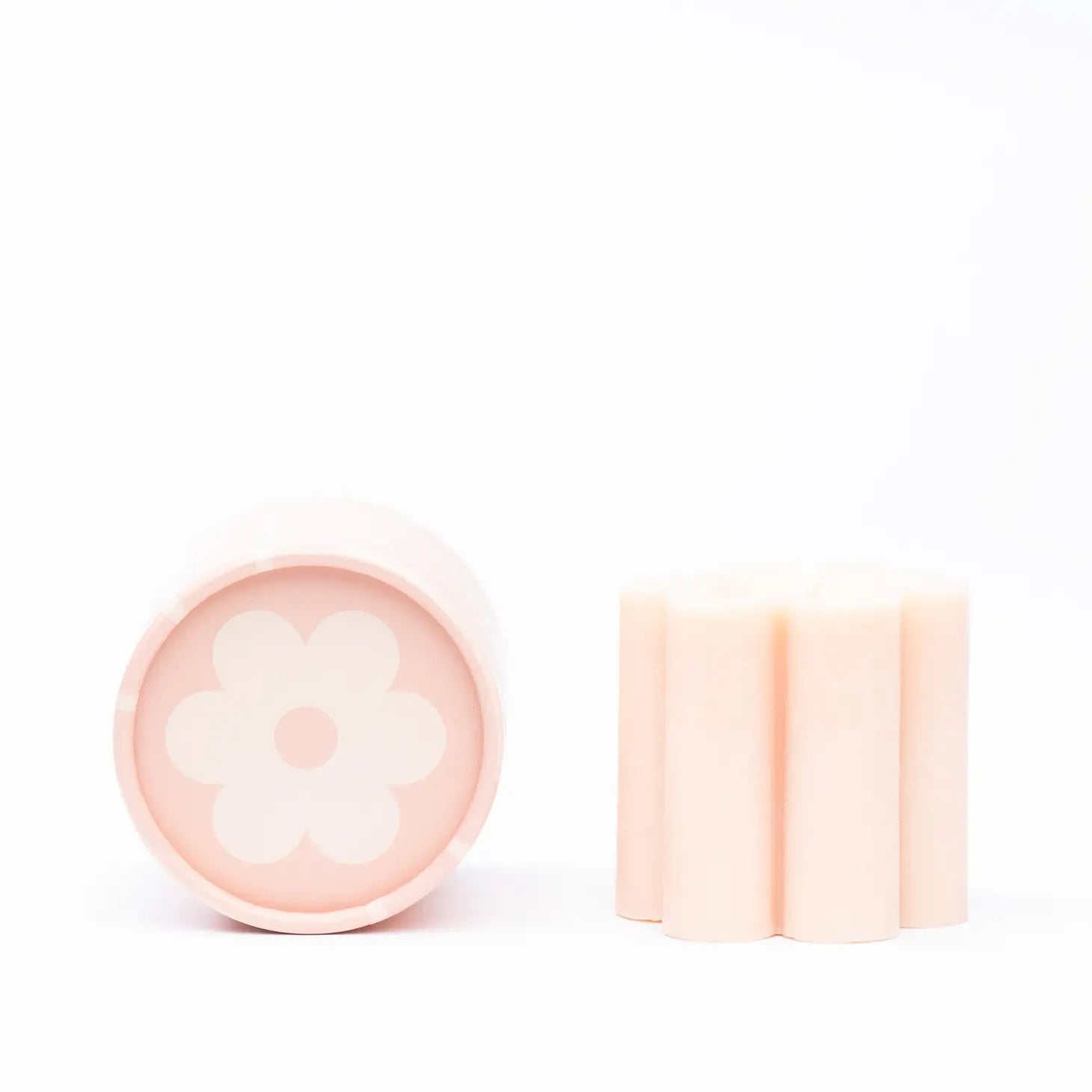 Daisy Pillar Candle, Pink