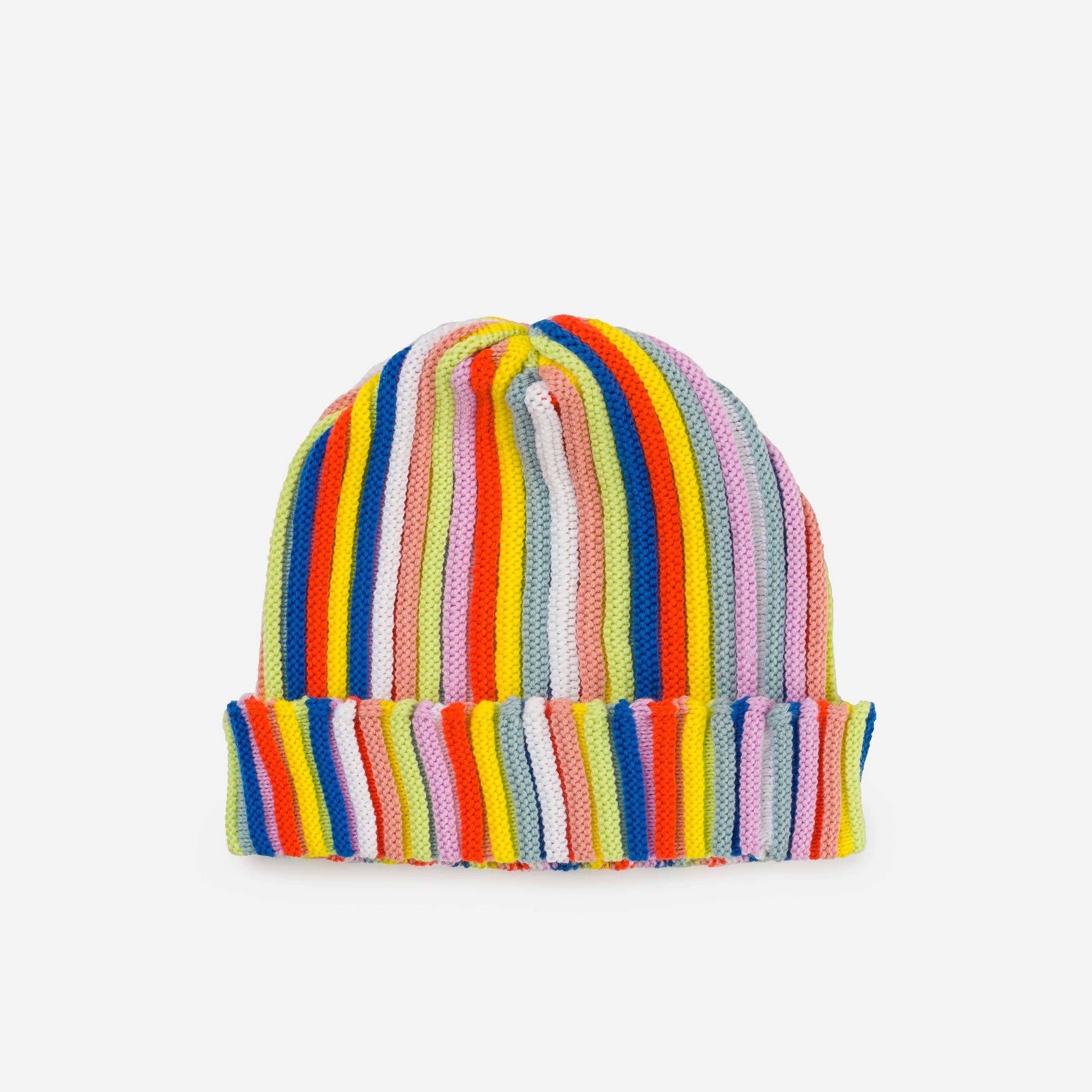 Circus Stripe Beanie, Rainbow