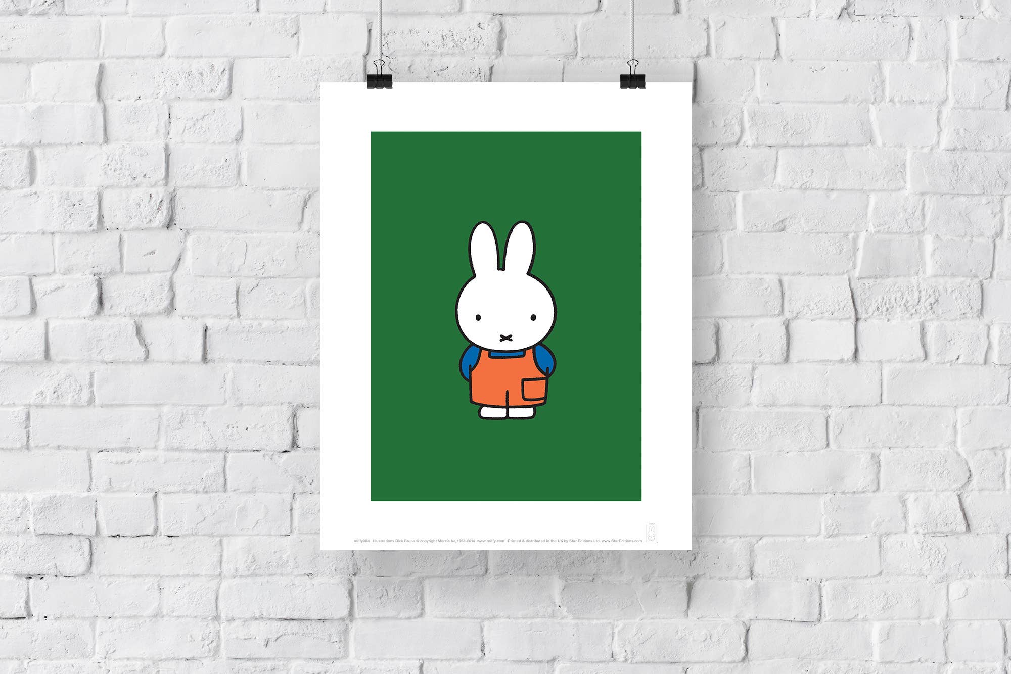 Miffy in Orange Dungarees Art Print