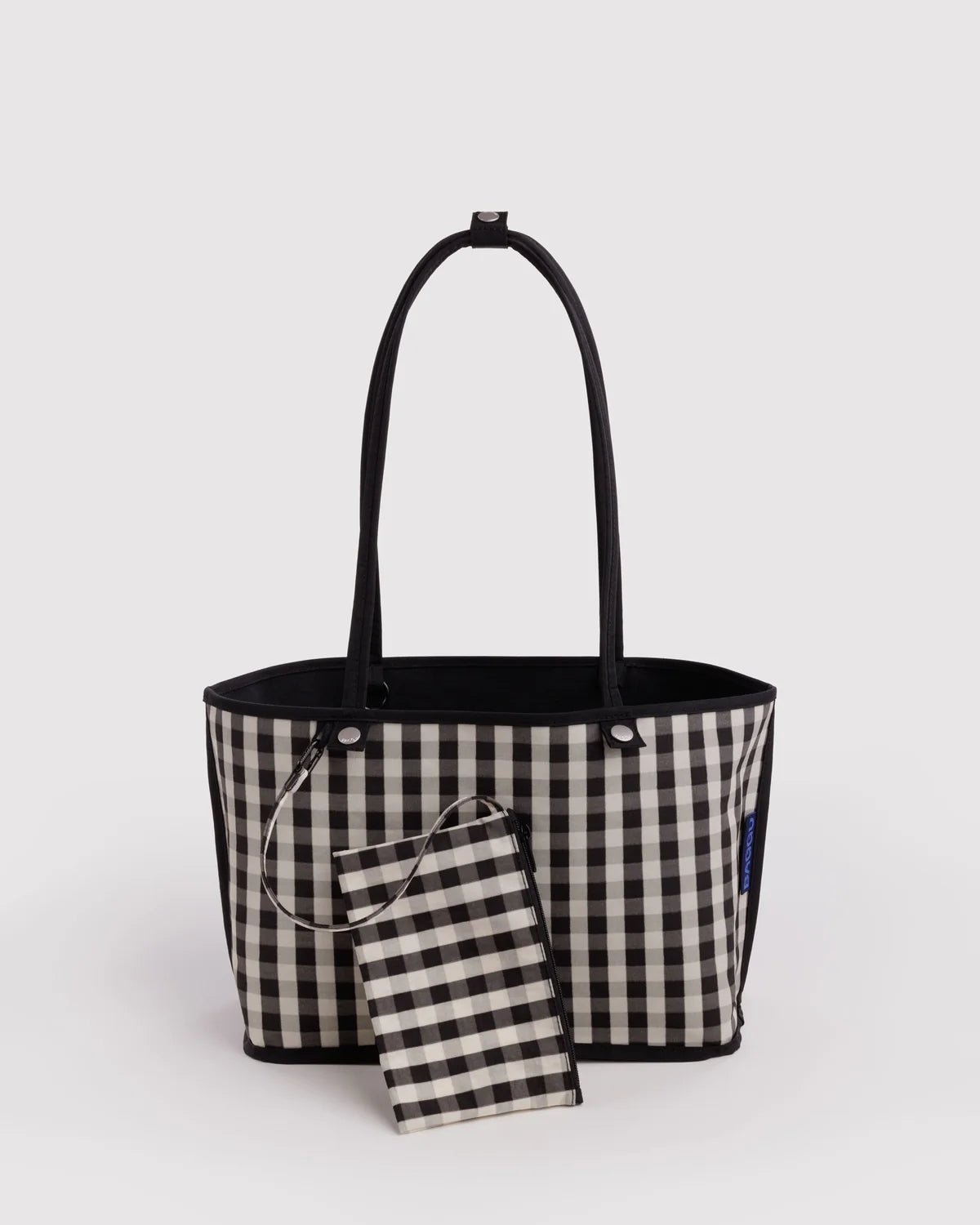 Medium Nylon Reversible Tote, Black Mix