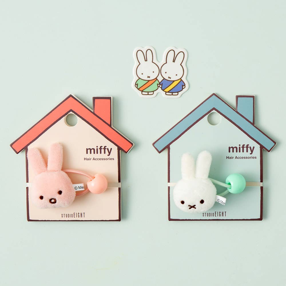 Miffy Plush Hair Tie, White
