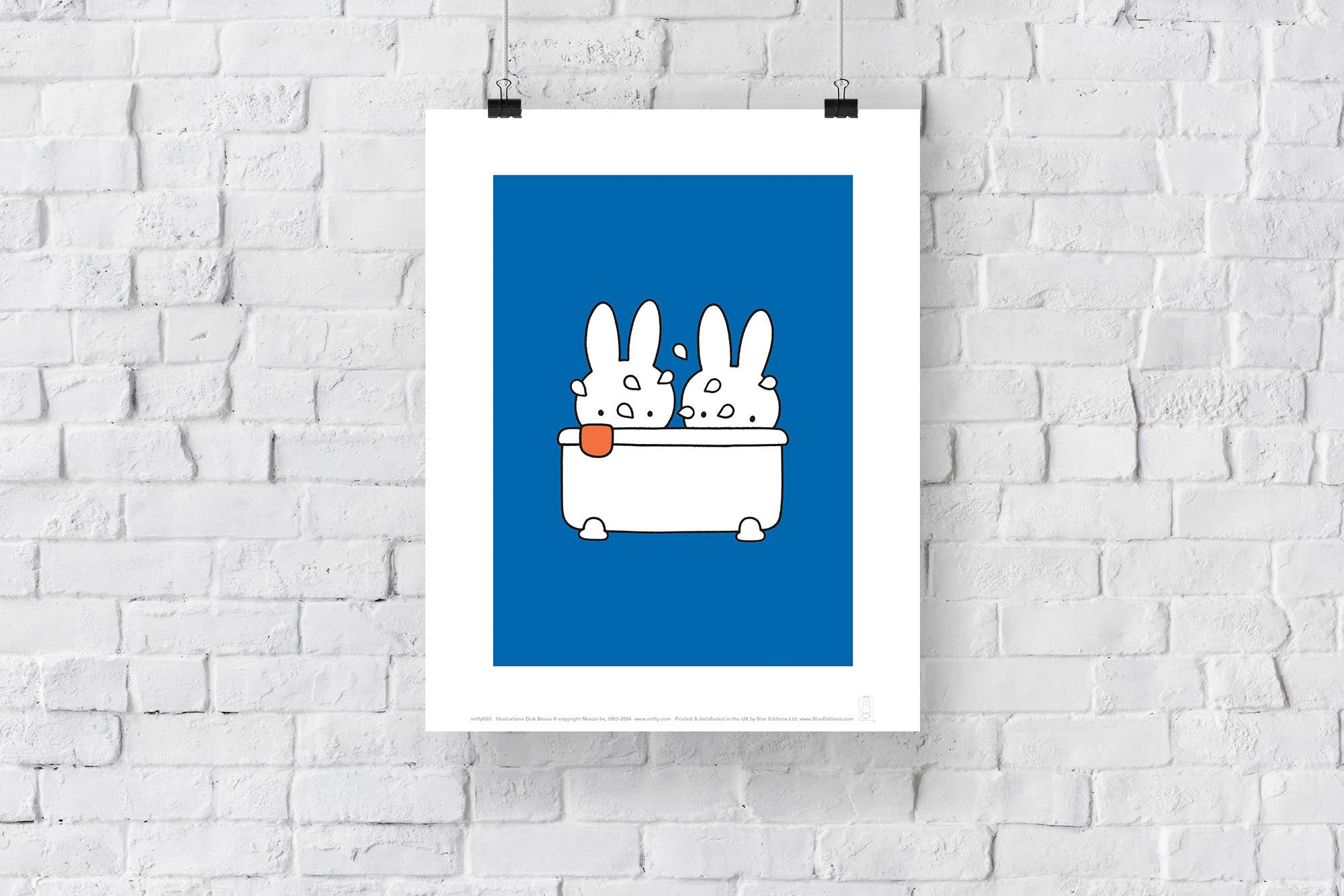 Miffy In The Bath Art Print