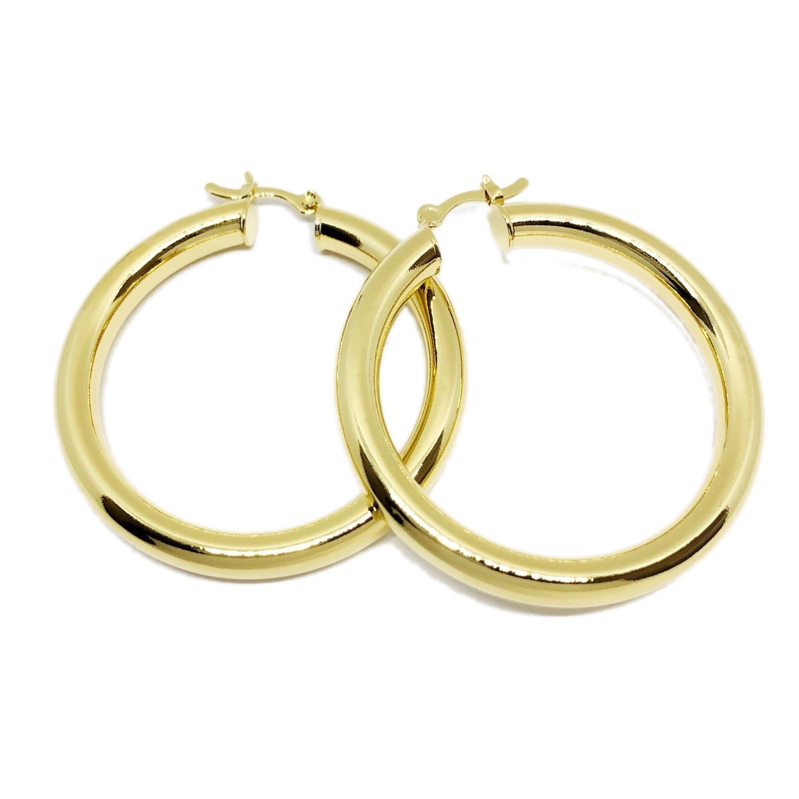 Selena Hoop Earrings, 18k Gold Filled