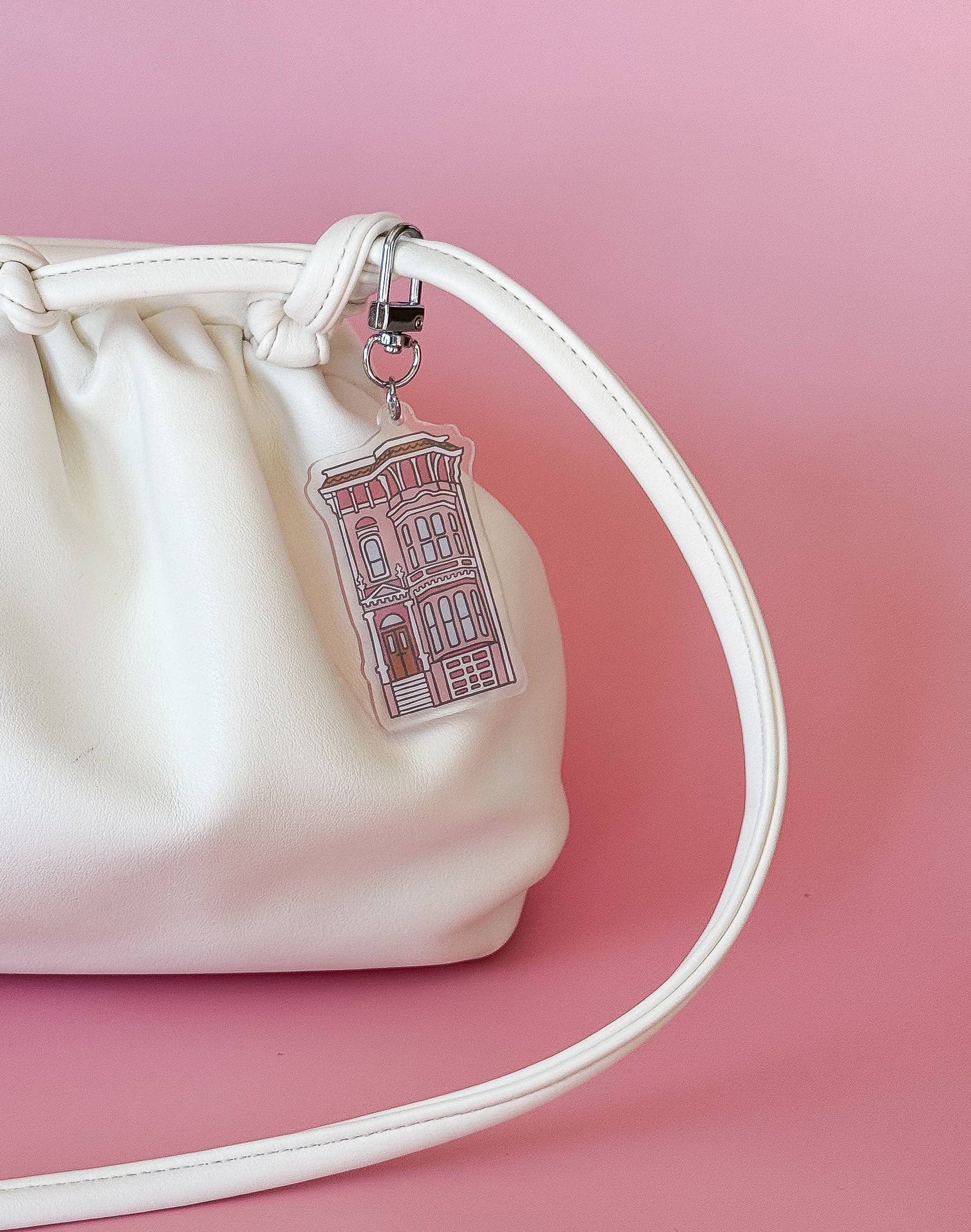 Painted Lady Keychain, Pink