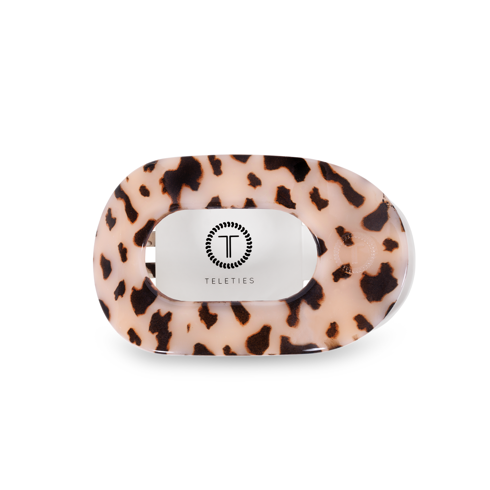 Blonde Tortoise, Medium, Round Flat Hair Clip