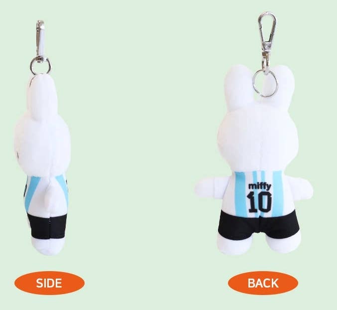 Miffy Soccer Bag Charm 13cm, Red Jersey