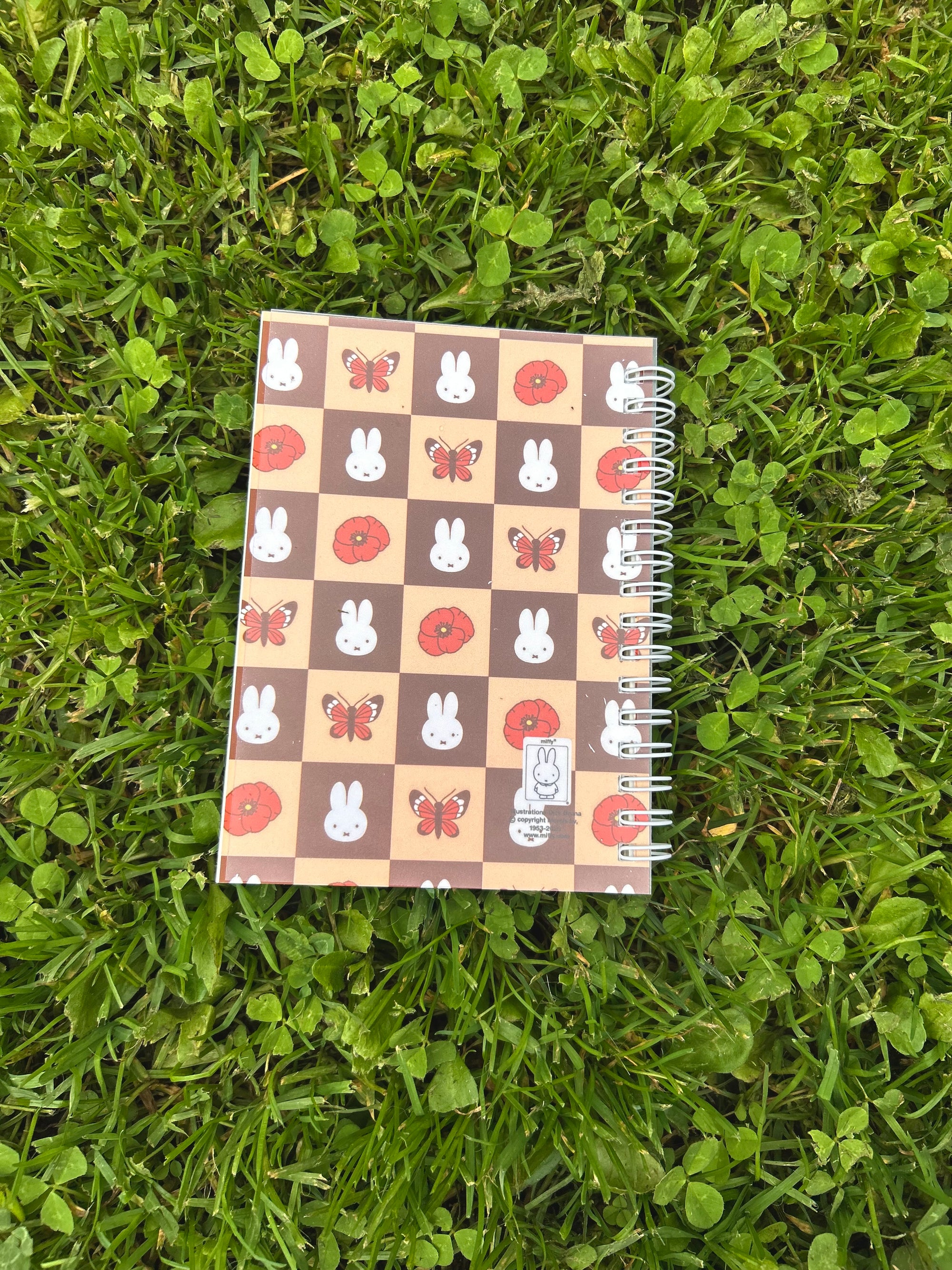 Miffy Poppy Butterfly Grid Pattern Pocket Notebook