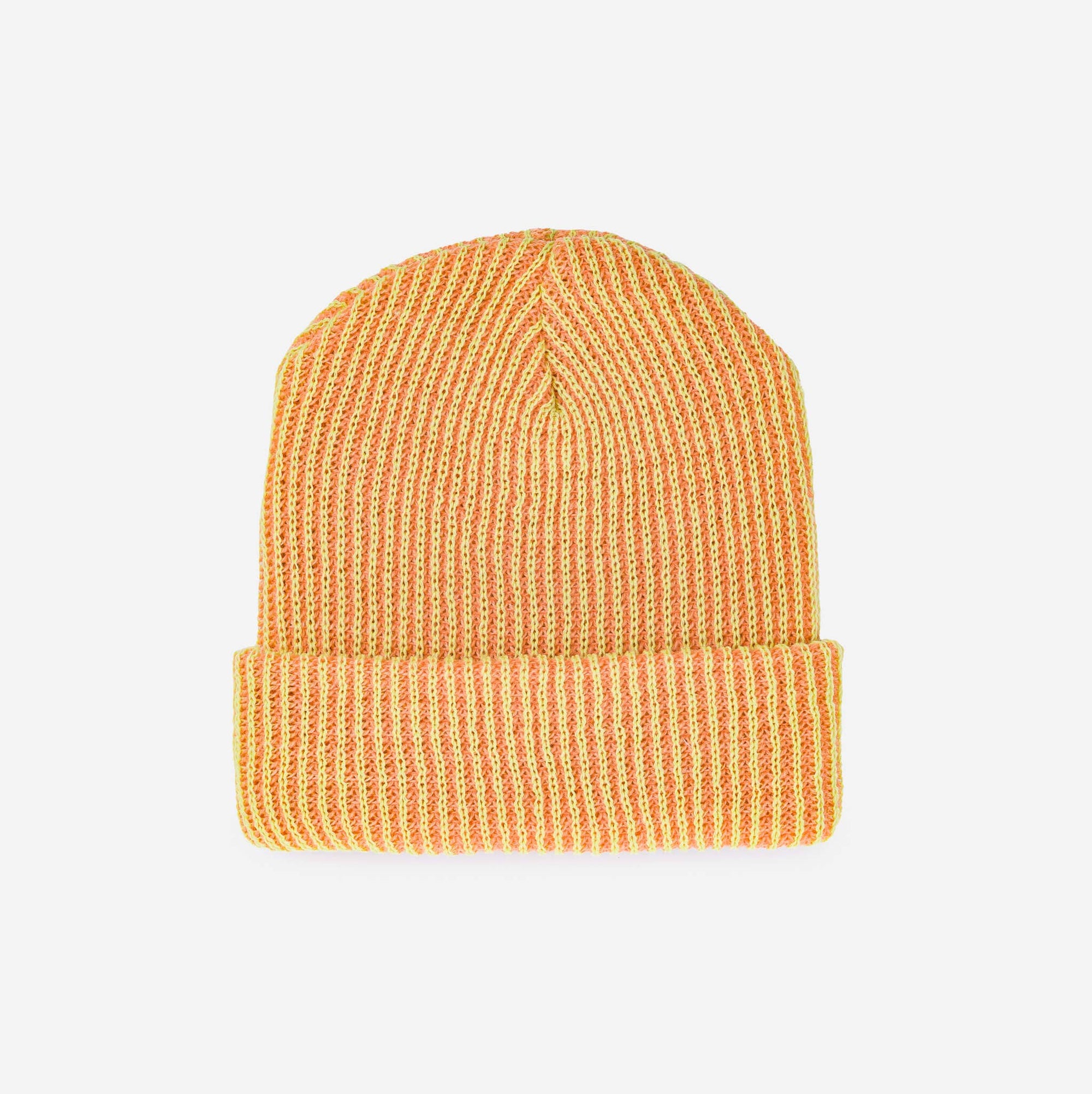 Simple Rib Beanie, Cobalt Rust