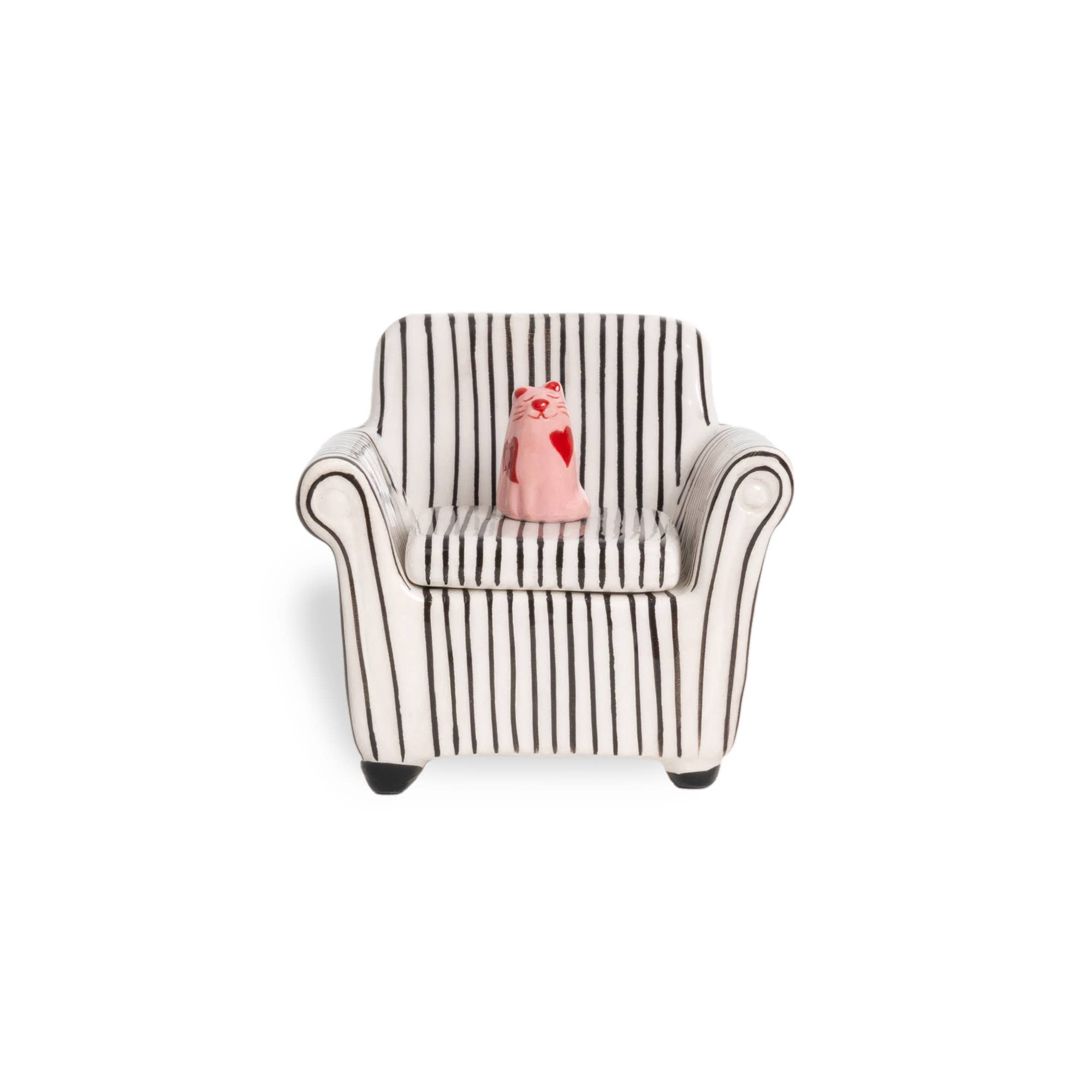 Striped Cat Sofa Jewelry Box