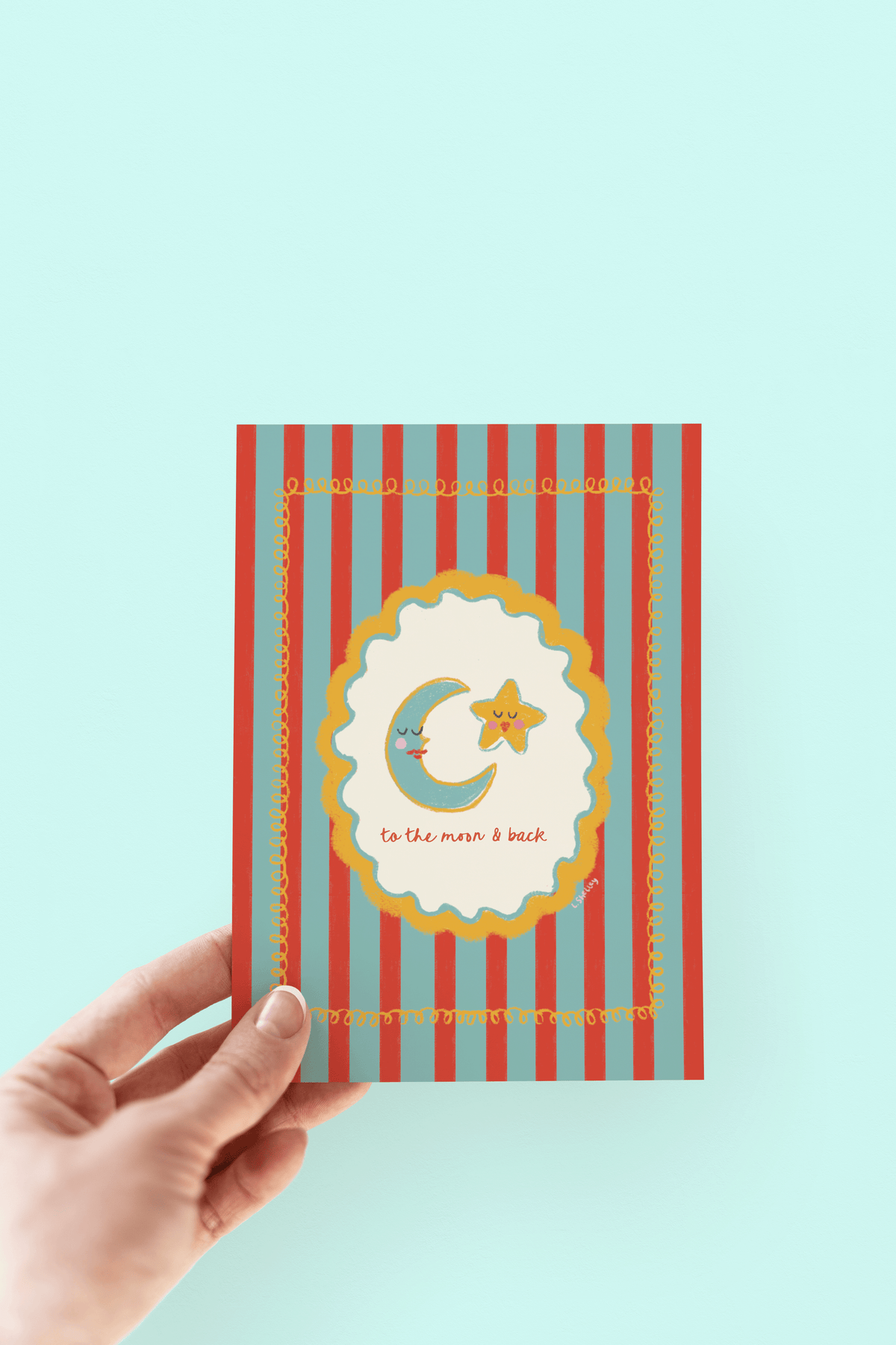 To The Moon and Back Love Romance Greeting Card