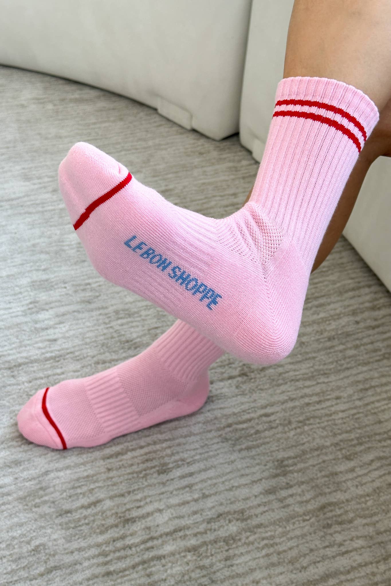 Boyfriend Socks, Amour Pink