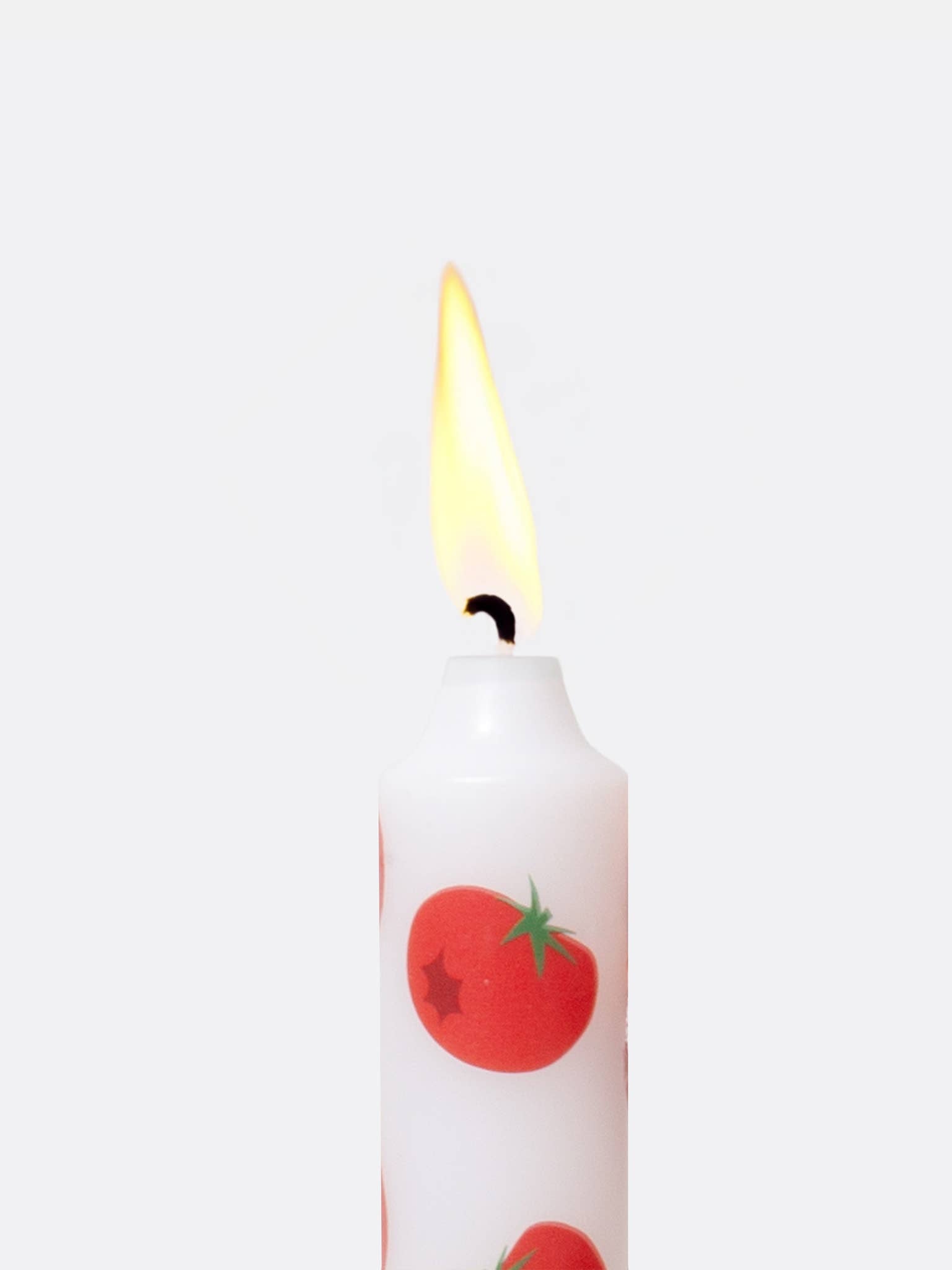 Tomato Taper Candles, Set of 2