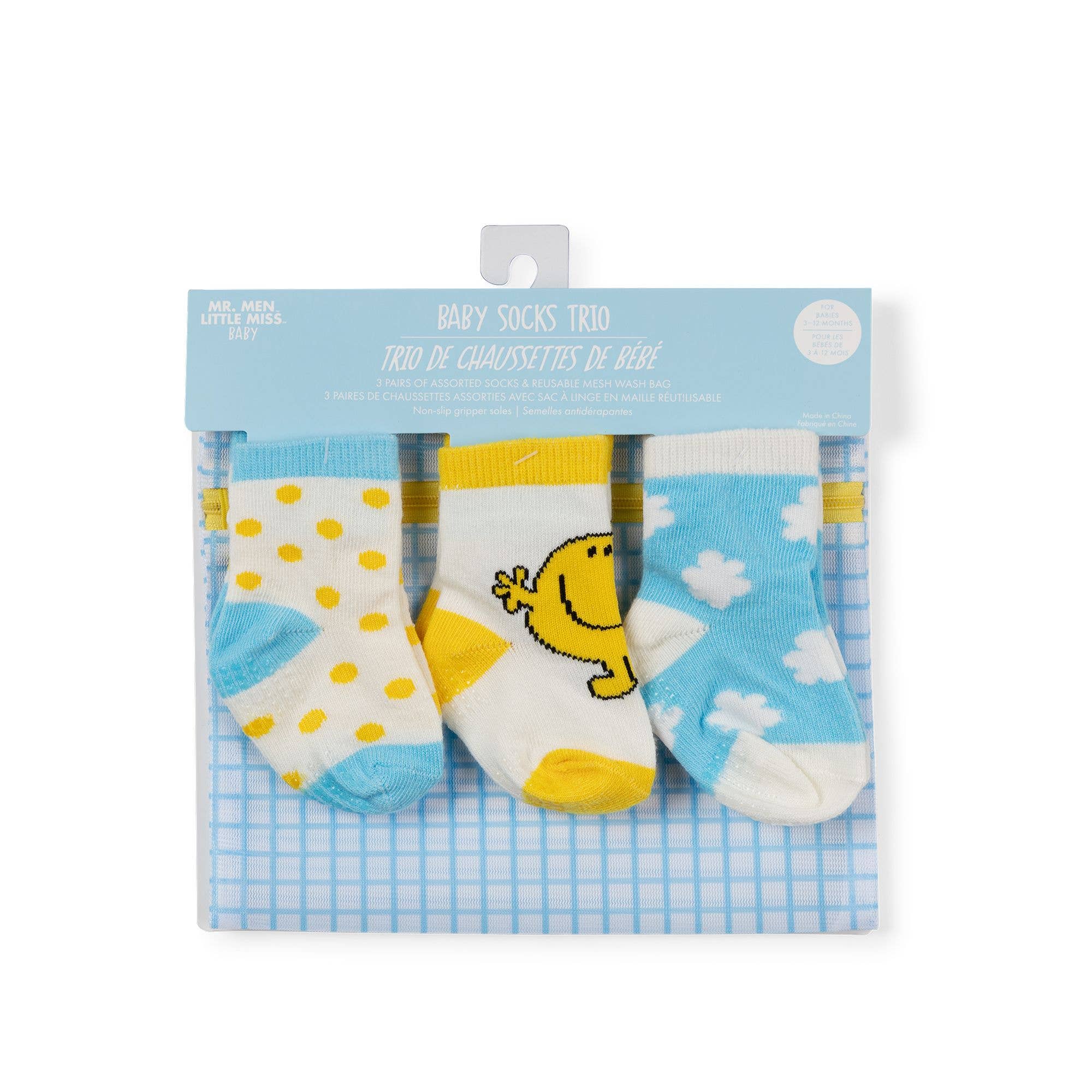 Mr. Happy Baby Socks, Set of 3