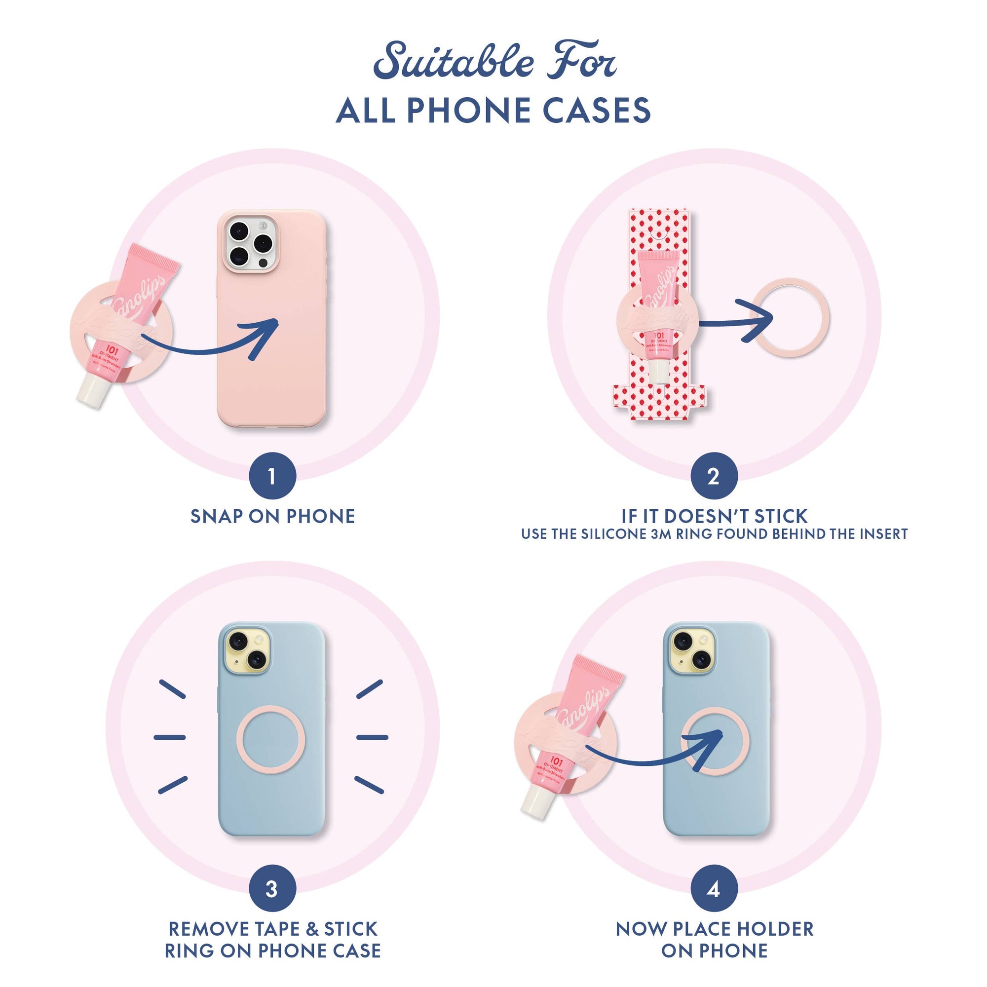 101 Ointment Strawberry & Phone Lip Balm Holder