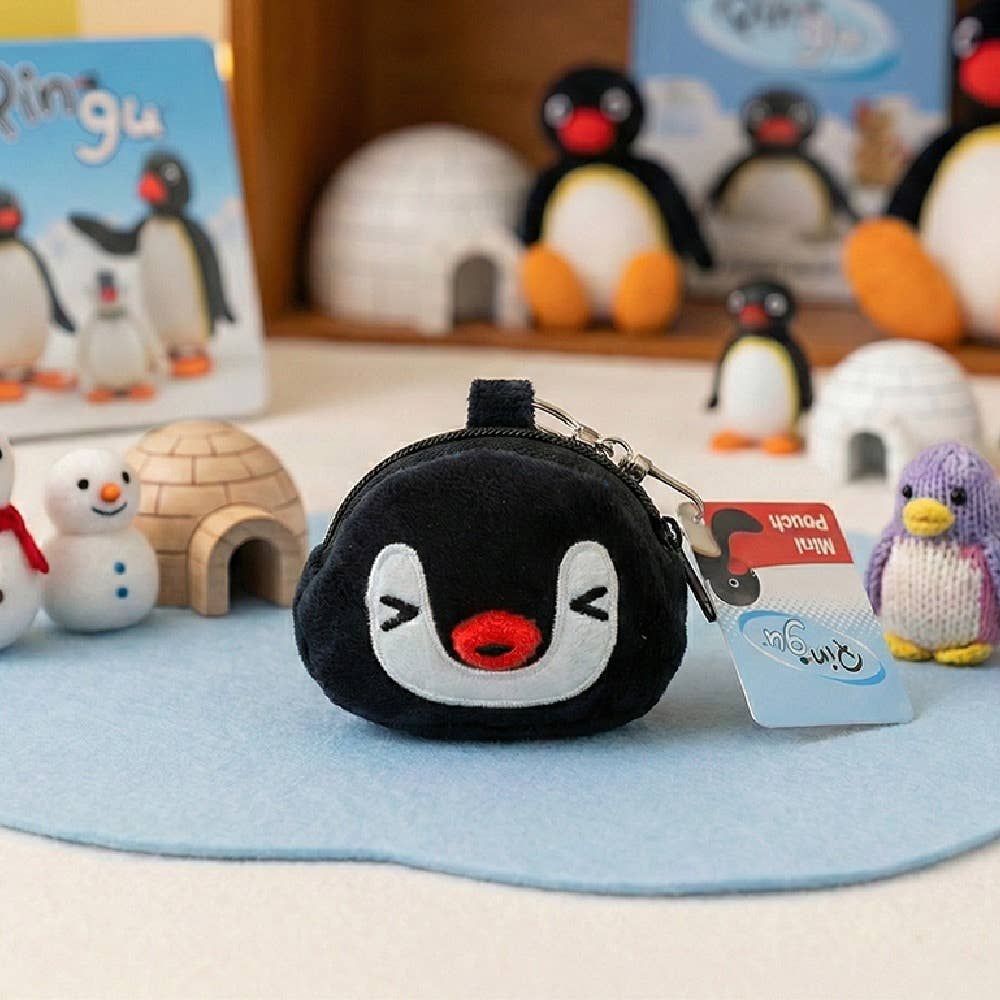 Pingu Mini Plush Pouch Keychain