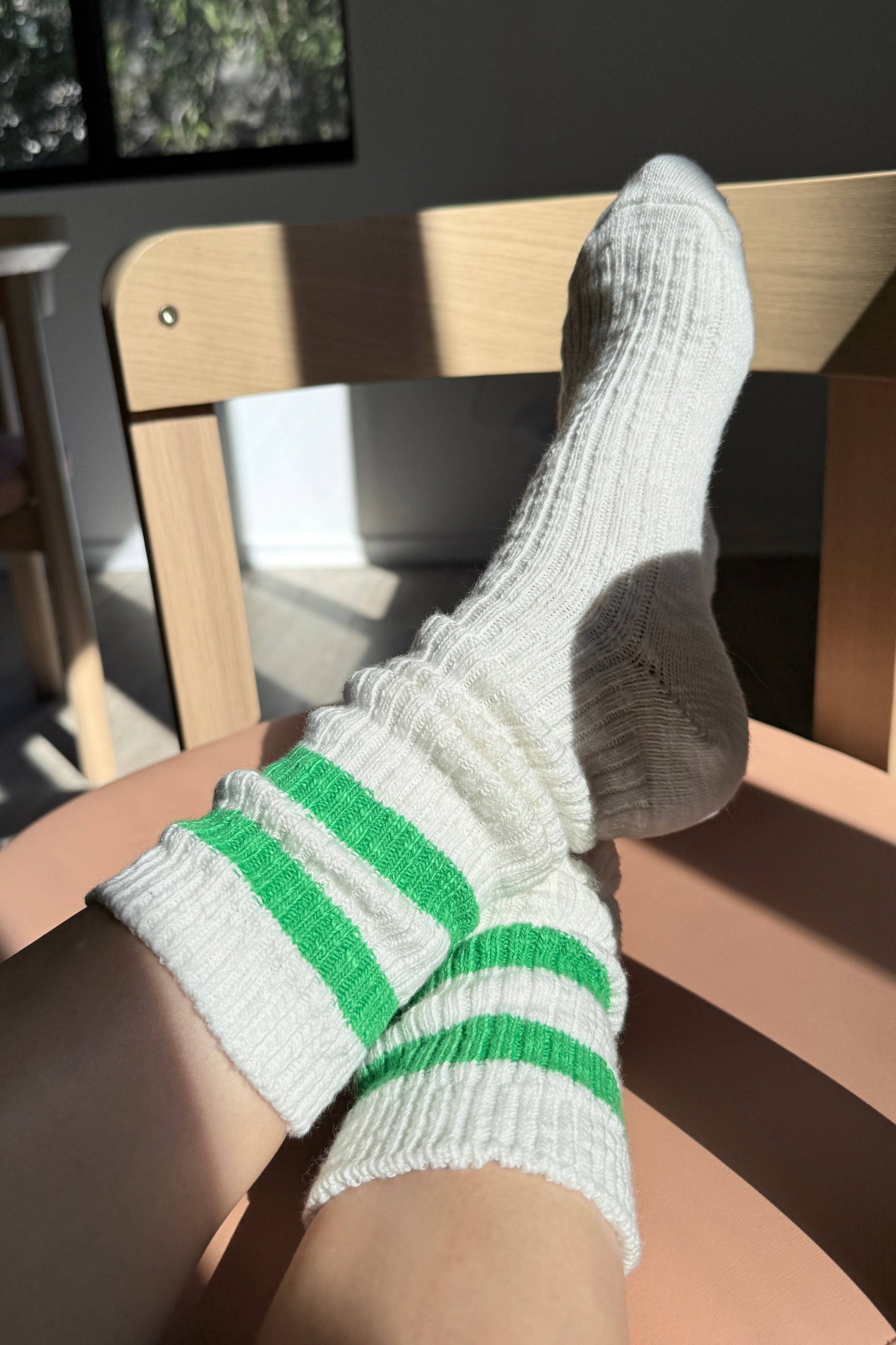 Cottage Varsity Socks, White Varsity