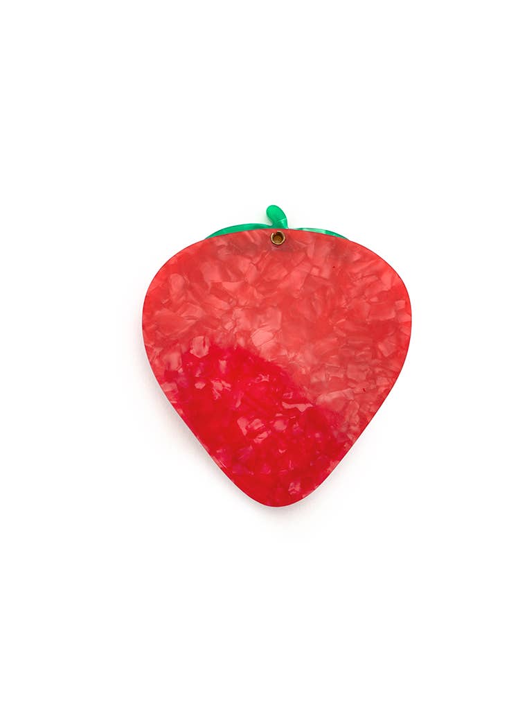 Folding Compact Mirror, Strawberry