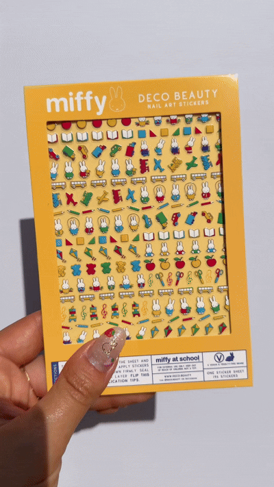Nail Art Sticker, Miffy at School