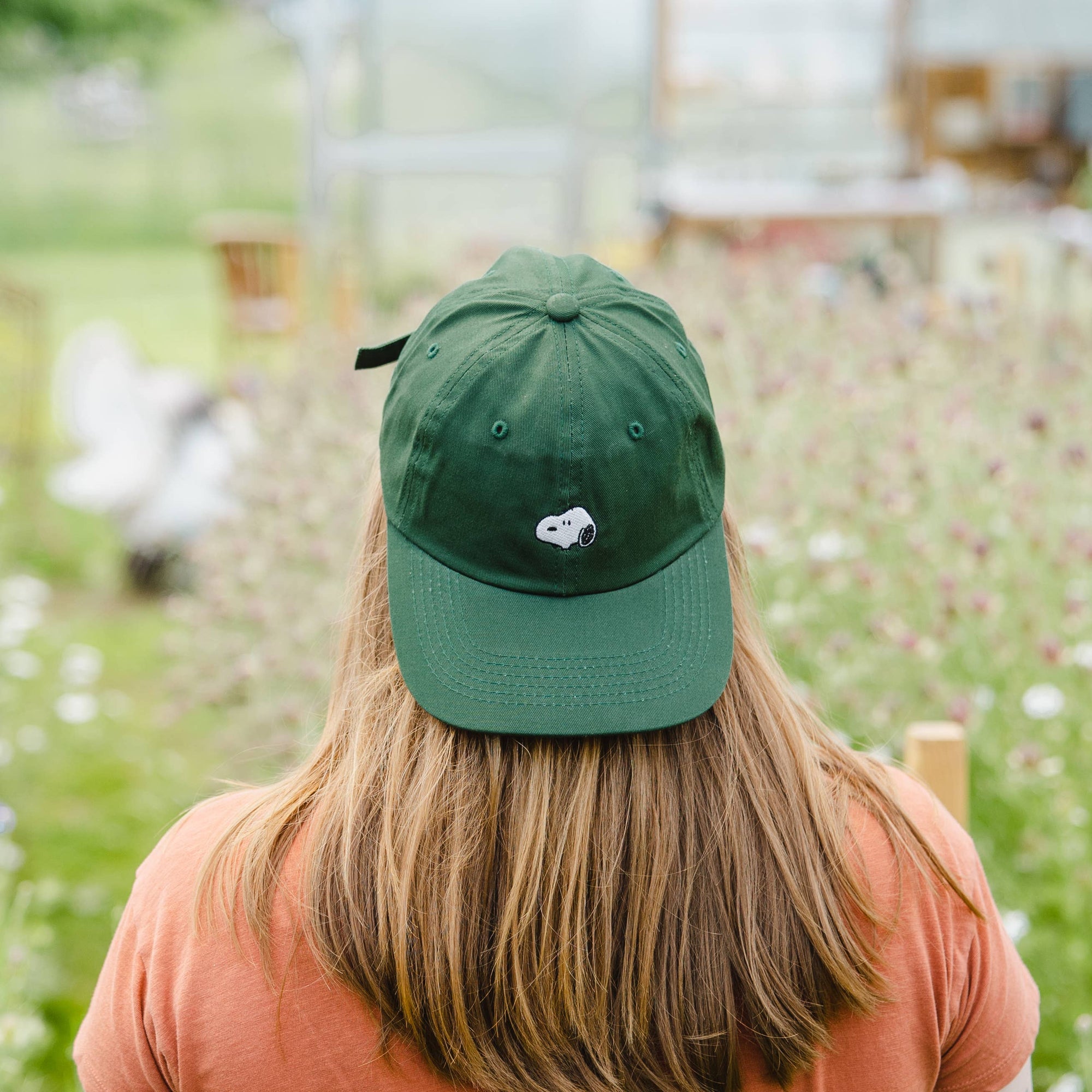 Snoopy Embroidered Dad Hat, Forest