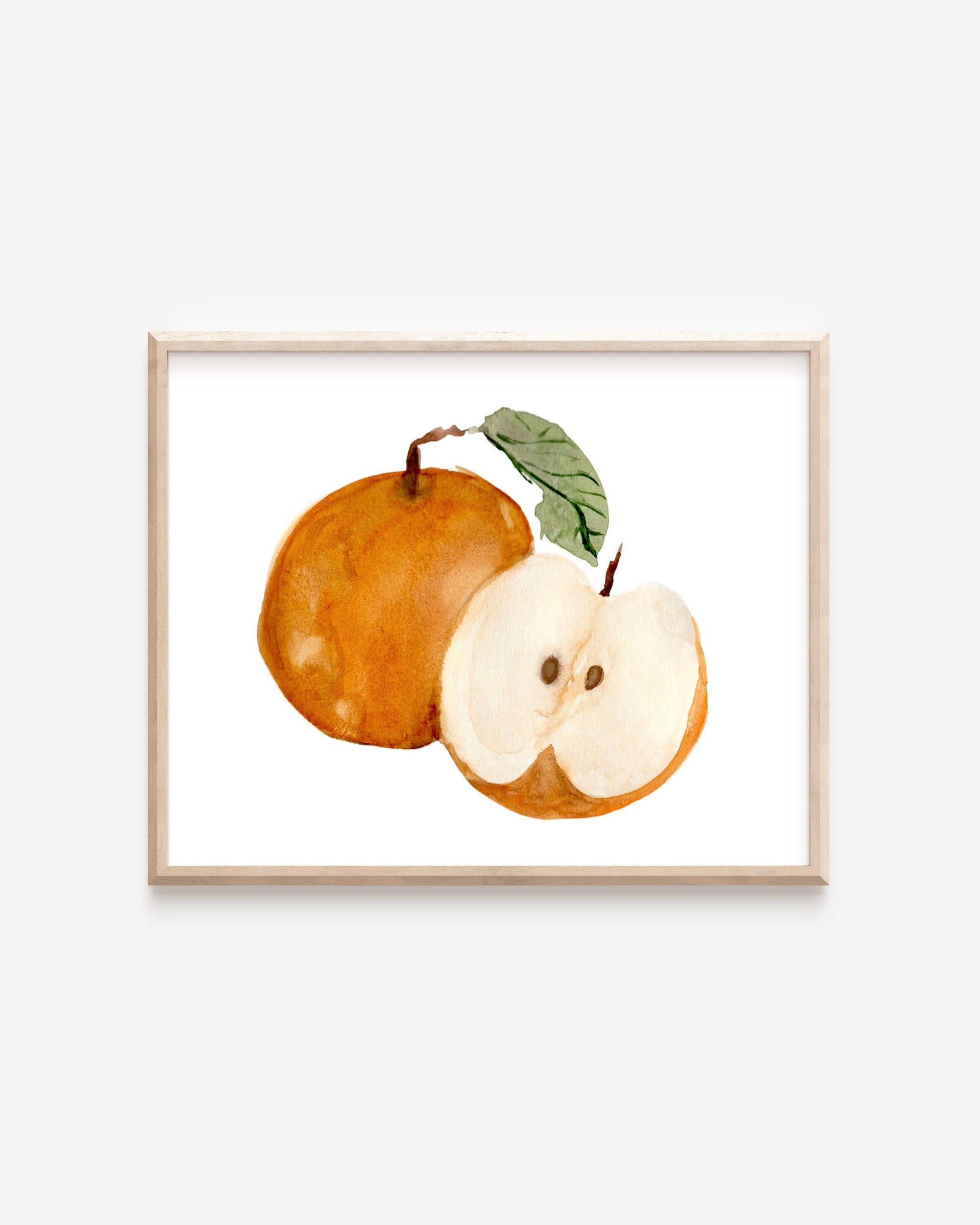 Asian Pear Watercolor Mini Print