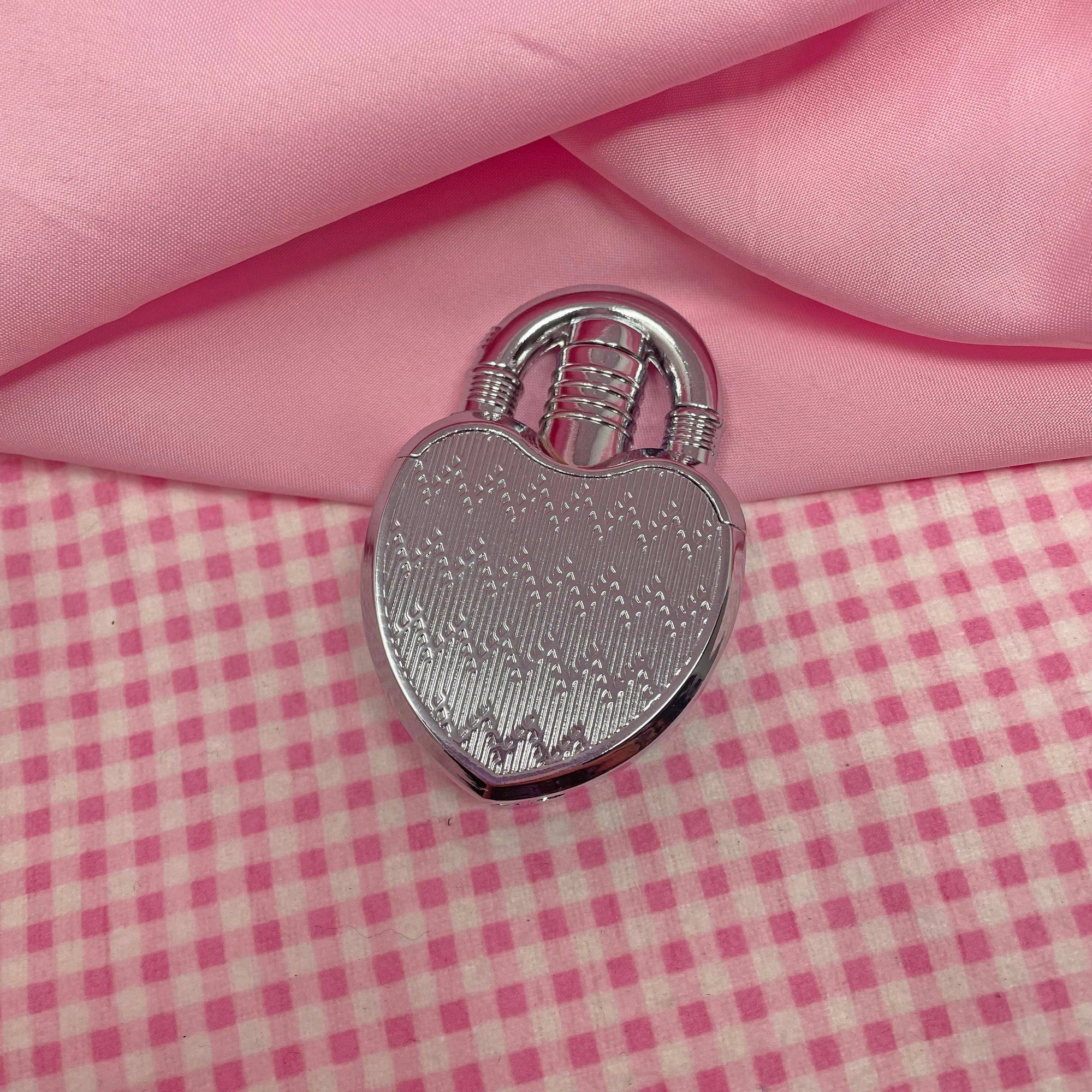 Heart Lock Lighter, Silver