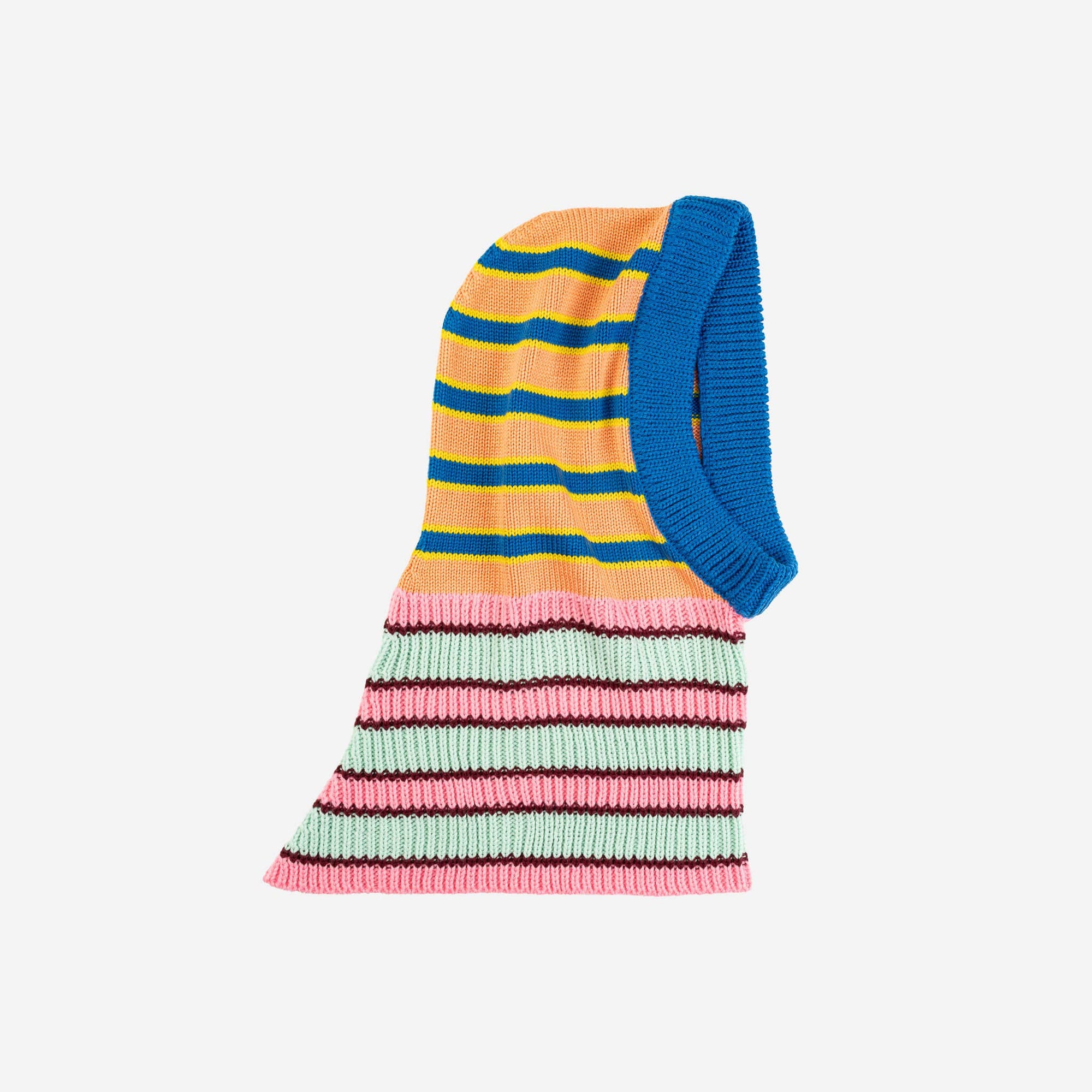 Striped Balaclava, Peach Cobalt