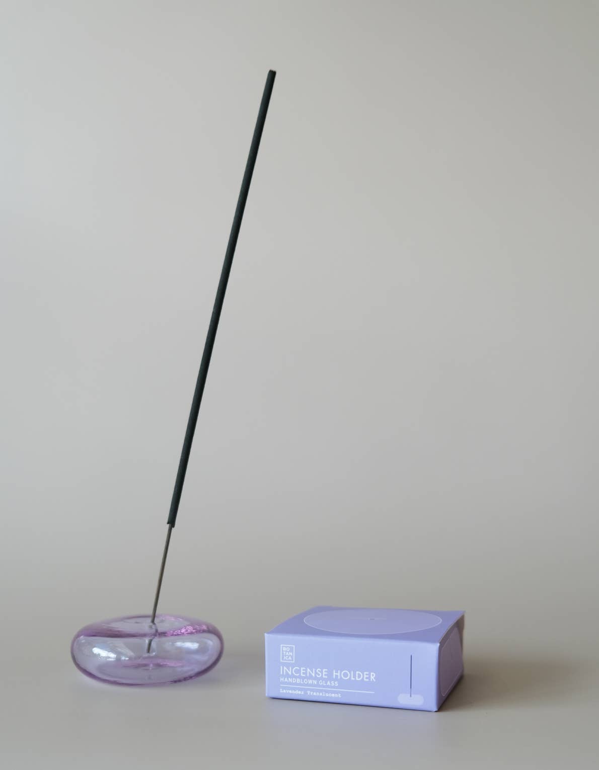 Bubble Incense Holder, Lavender Glass