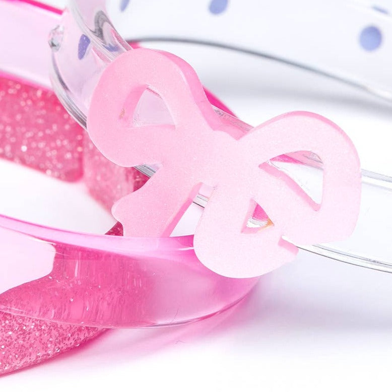 Fancy Bow Satin Pink Bangles