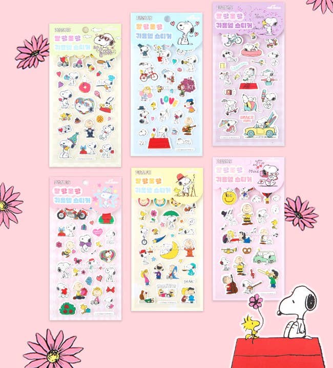 Peanuts Snoopy Puffy Stickers