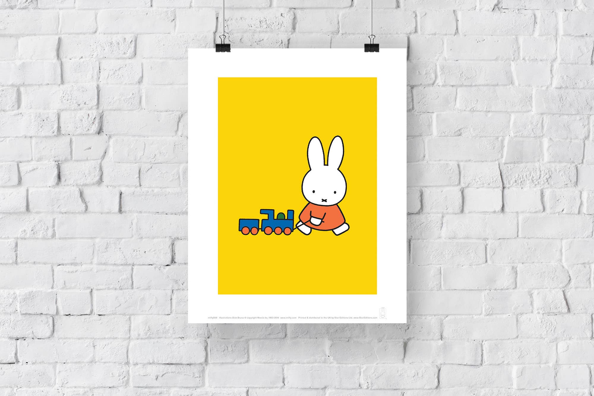 Miffy Pulling A Train Art Print
